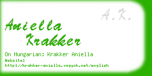 aniella krakker business card